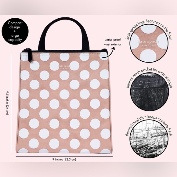 NWT! ♠️ Kate Spade insulated lunch bag. Brand new with tags. - Picture 4 of 16